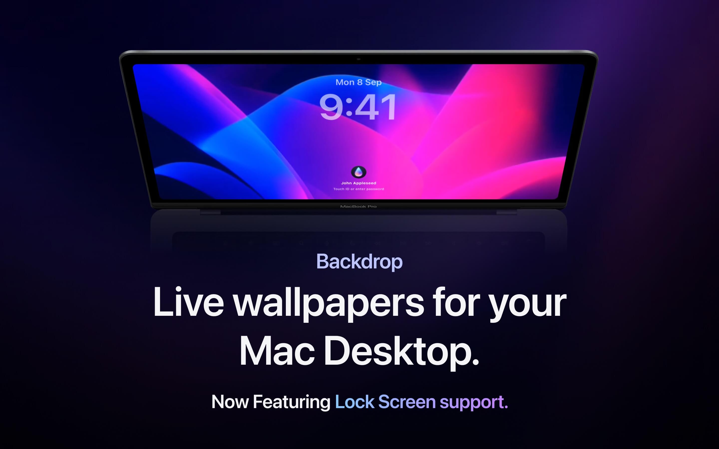 Backdrop promotional banner