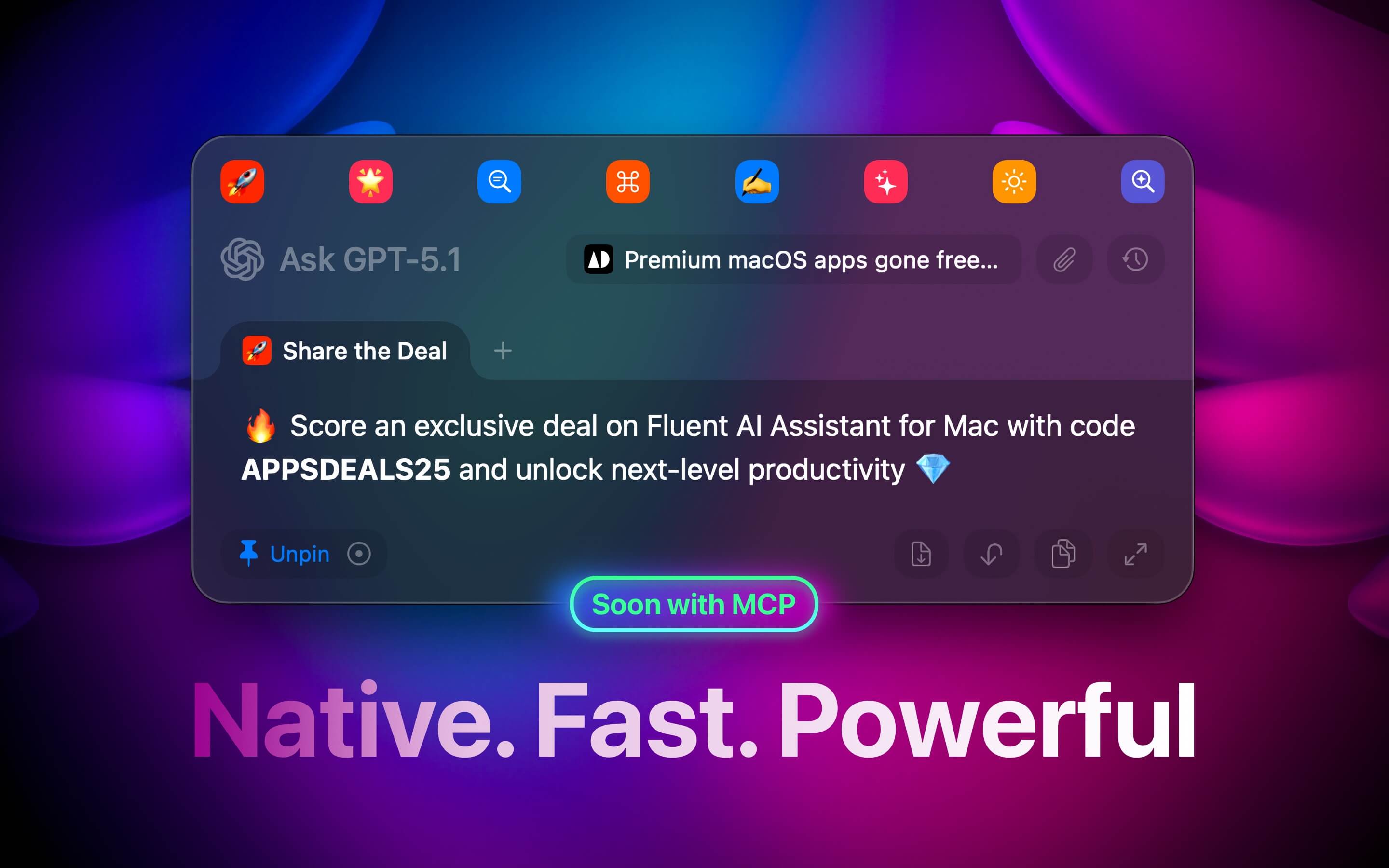 Fluent promotional banner